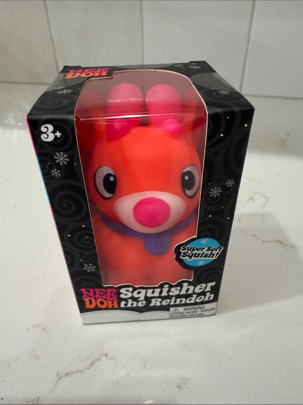 NeeDoh Squisher The Reindeer - Orange Plush Squishy Toy